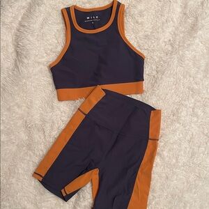 Wilo Navy and Orange Activewear Set